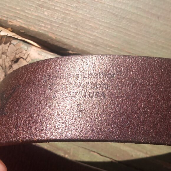 Vintage Old Navy Double Notch Unisex Real Leather Belt - LG - Picture 9 of 9